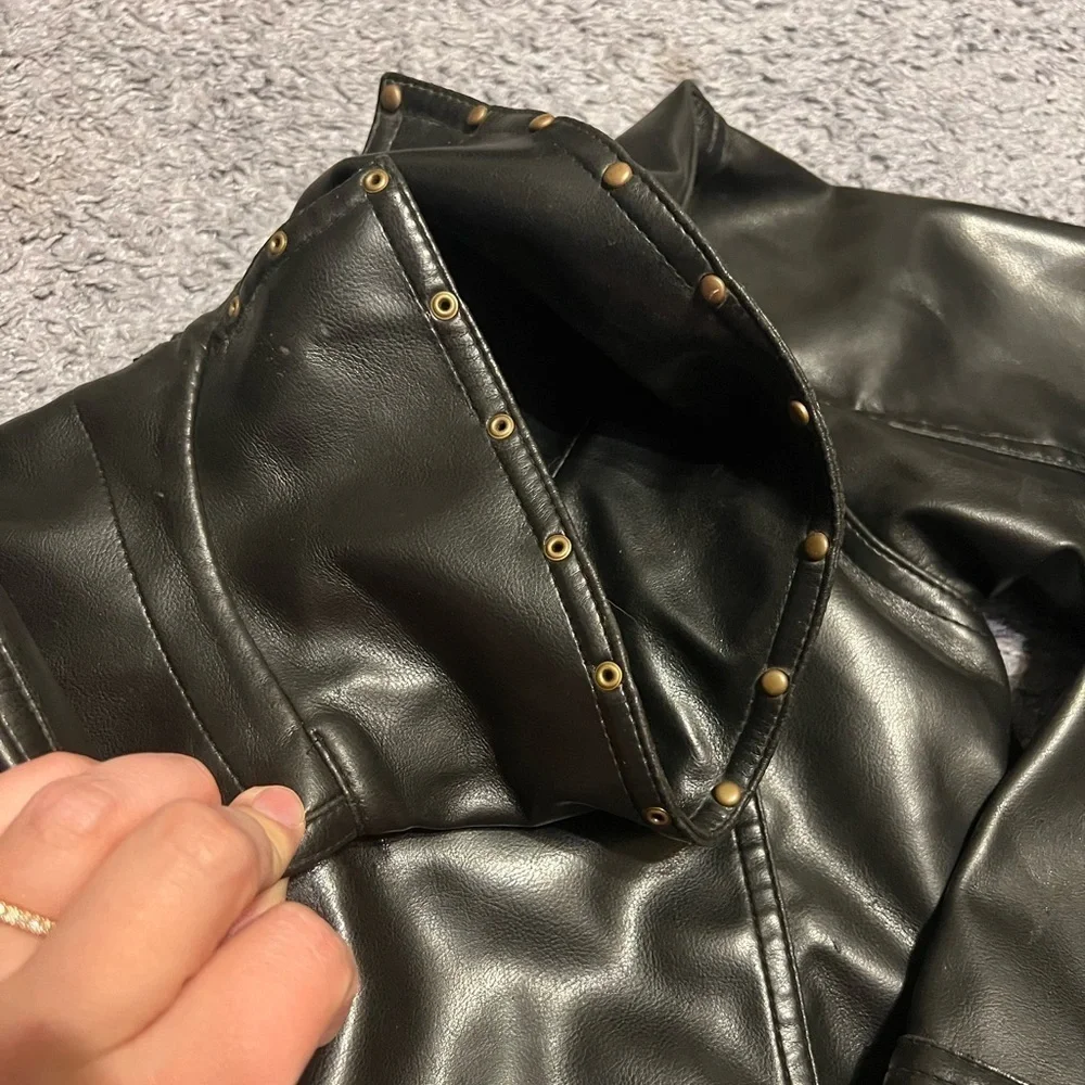 Kids Faux Leather Western Jacket